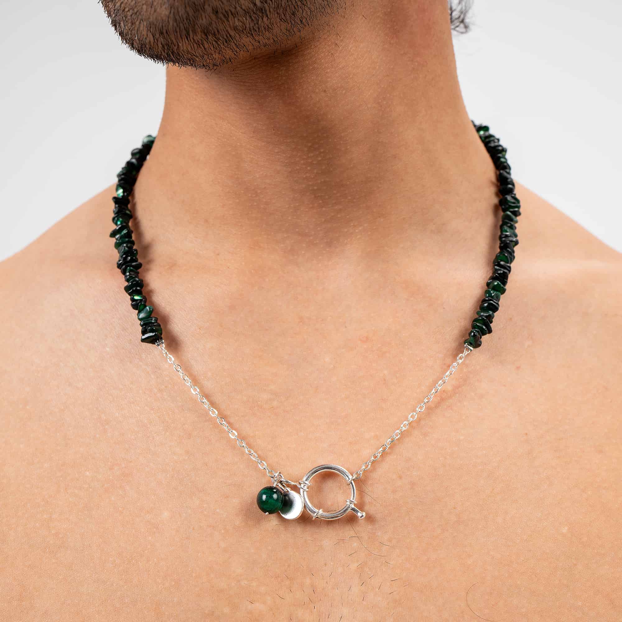 Emerald Lock Necklace