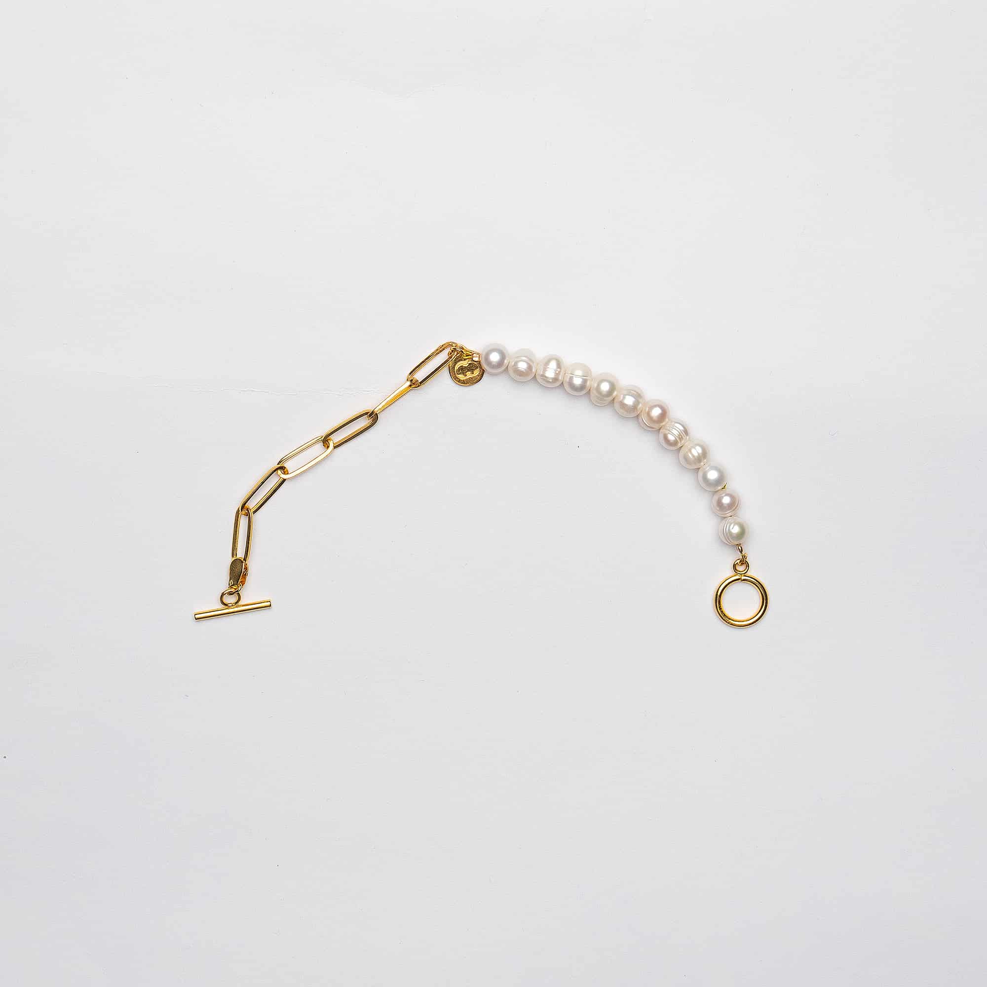 Moon with Gold Bracelet