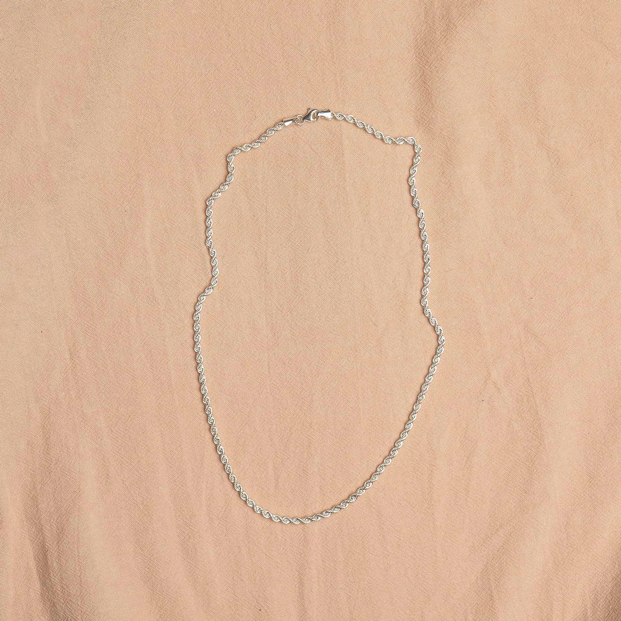 Twisted Silver Necklace