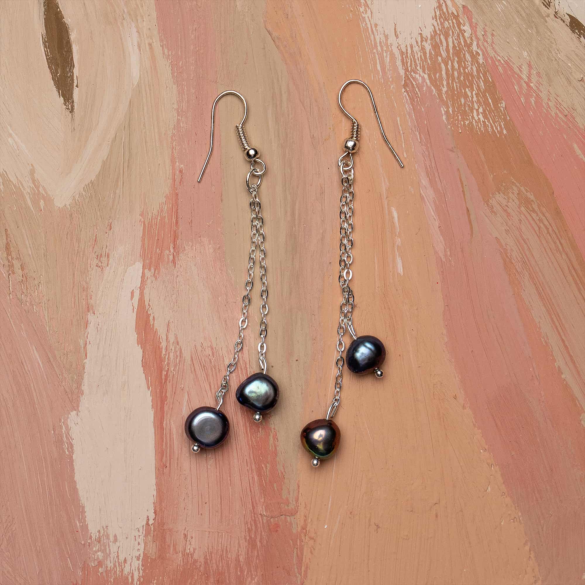 Midnight Pearls Earrings