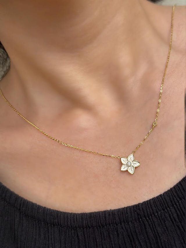 Flower Locket Necklace S00 - Fashion Jewelry